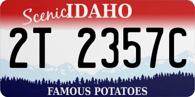 ID license plate 2T2357C