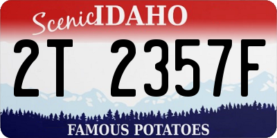 ID license plate 2T2357F