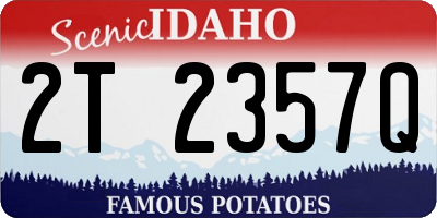 ID license plate 2T2357Q