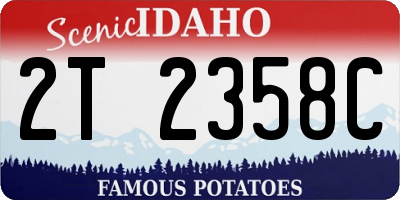 ID license plate 2T2358C