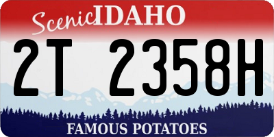 ID license plate 2T2358H