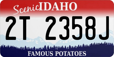 ID license plate 2T2358J