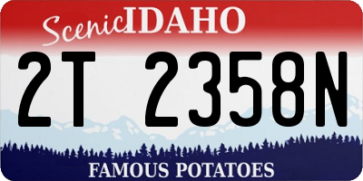 ID license plate 2T2358N