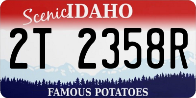 ID license plate 2T2358R