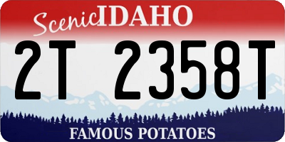 ID license plate 2T2358T