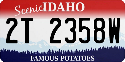 ID license plate 2T2358W