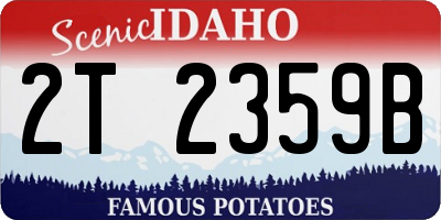 ID license plate 2T2359B