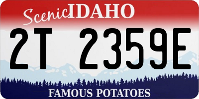 ID license plate 2T2359E