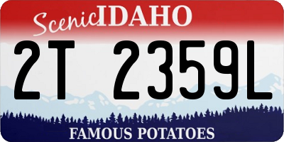 ID license plate 2T2359L