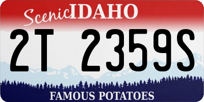 ID license plate 2T2359S