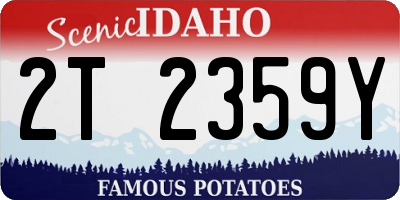 ID license plate 2T2359Y