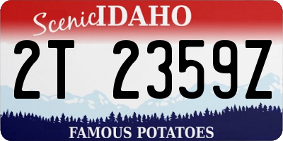 ID license plate 2T2359Z