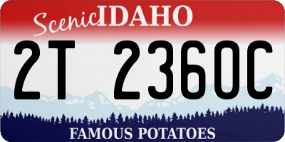 ID license plate 2T2360C