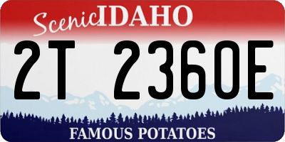 ID license plate 2T2360E