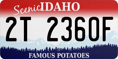 ID license plate 2T2360F
