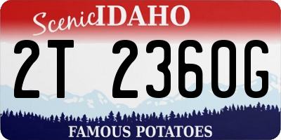 ID license plate 2T2360G