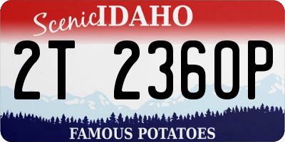 ID license plate 2T2360P