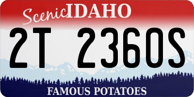 ID license plate 2T2360S