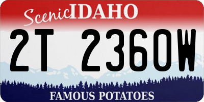 ID license plate 2T2360W