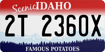 ID license plate 2T2360X