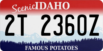 ID license plate 2T2360Z