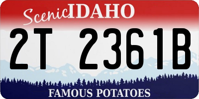 ID license plate 2T2361B