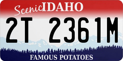 ID license plate 2T2361M