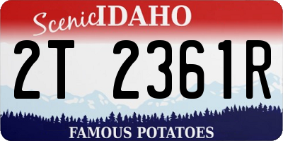 ID license plate 2T2361R