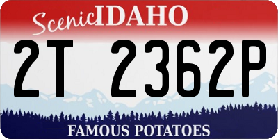 ID license plate 2T2362P