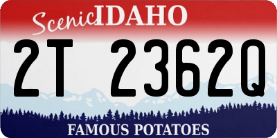 ID license plate 2T2362Q
