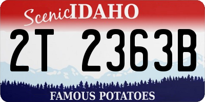 ID license plate 2T2363B