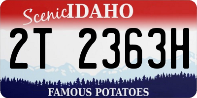 ID license plate 2T2363H