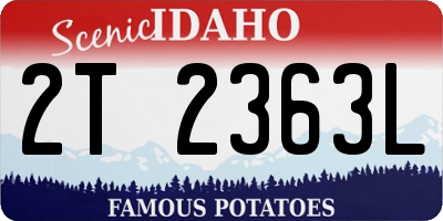 ID license plate 2T2363L