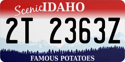 ID license plate 2T2363Z
