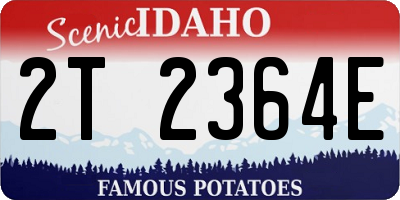 ID license plate 2T2364E