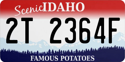 ID license plate 2T2364F