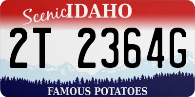ID license plate 2T2364G