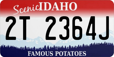 ID license plate 2T2364J