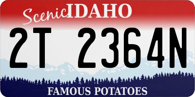 ID license plate 2T2364N