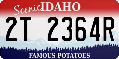 ID license plate 2T2364R