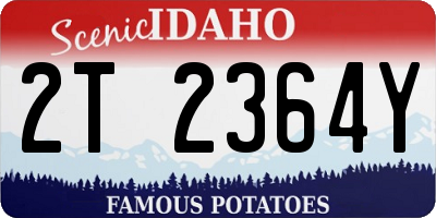 ID license plate 2T2364Y