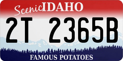 ID license plate 2T2365B