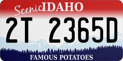 ID license plate 2T2365D