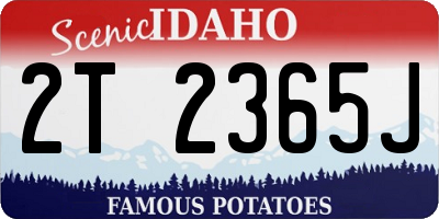 ID license plate 2T2365J