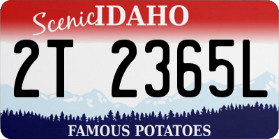 ID license plate 2T2365L
