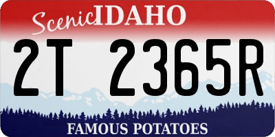 ID license plate 2T2365R