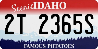 ID license plate 2T2365S