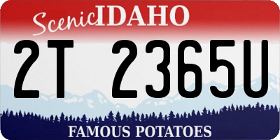 ID license plate 2T2365U