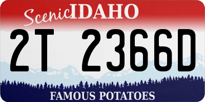 ID license plate 2T2366D