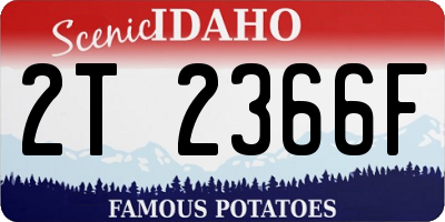 ID license plate 2T2366F